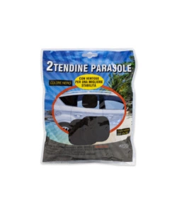 TENDINE PARASOLE A MOLLA PER AUTO NERO 38X44 CM